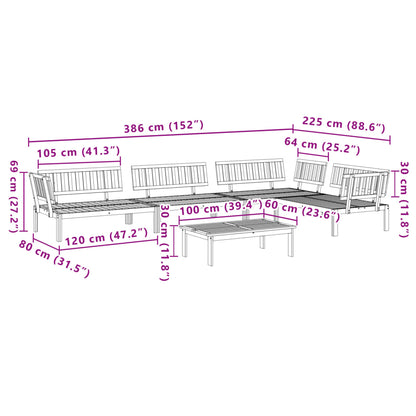 5-Delige Loungeset Pallet Massief Acaciahout Bruin 1