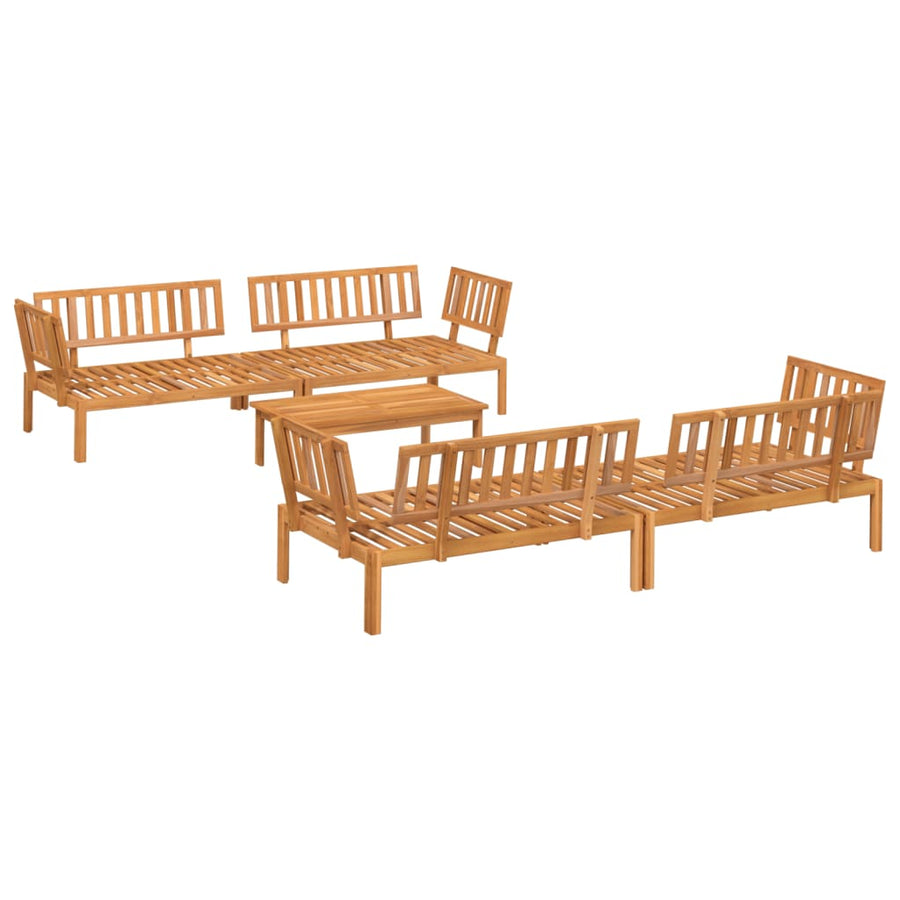 5-delige Loungeset pallet massief acaciahout