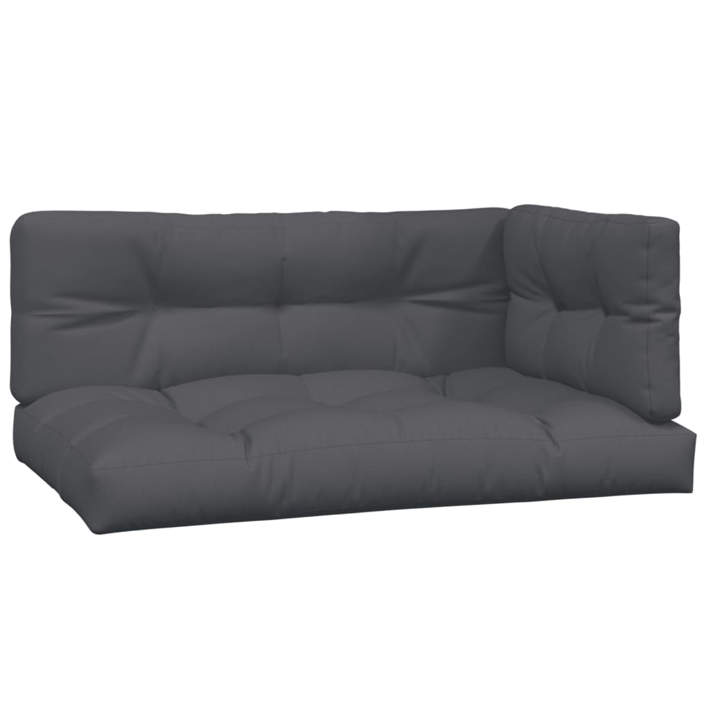 3-Delige Loungeset Pallet Met Kussens Massief Acaciahout Donkerbruin