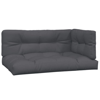 3-Delige Loungeset Pallet Met Kussens Massief Acaciahout Donkerbruin
