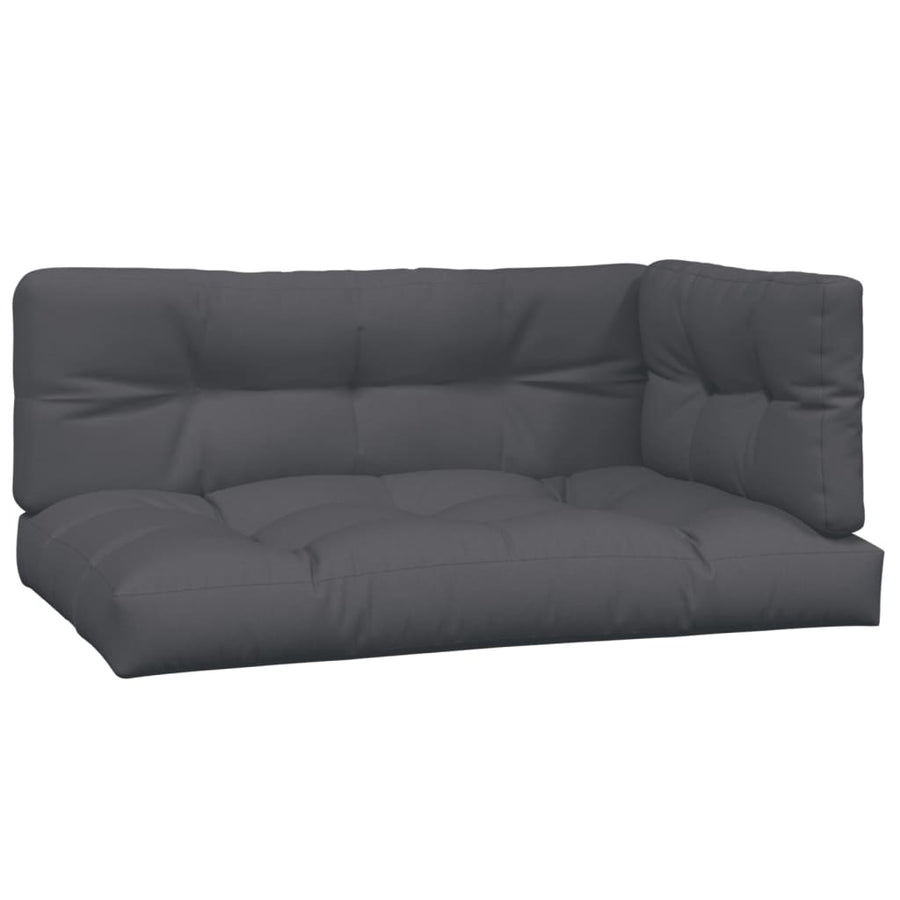 3-Delige Loungeset Pallet Met Kussens Massief Acaciahout Donkerbruin