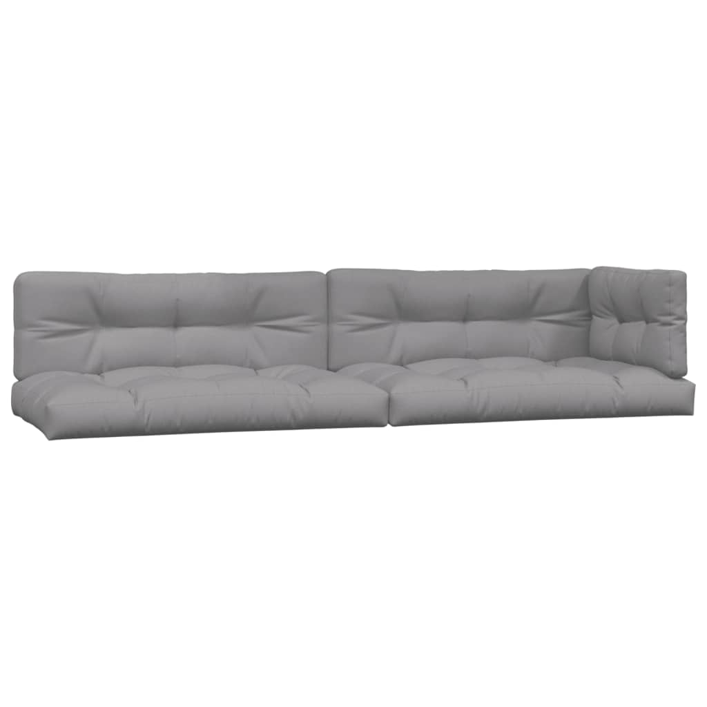 3-Delige Loungeset Pallet Met Kussens Massief Acaciahout Donkerbruin