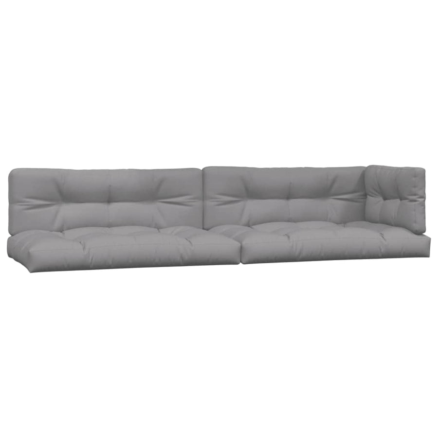 3-Delige Loungeset Pallet Met Kussens Massief Acaciahout Donkerbruin