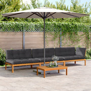 Loungeset 4-delig massief acaciahout