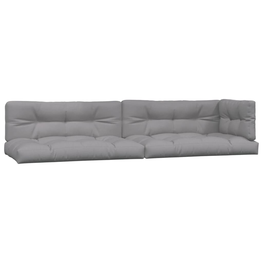 4-delige Loungeset pallet met kussens massief acaciahout