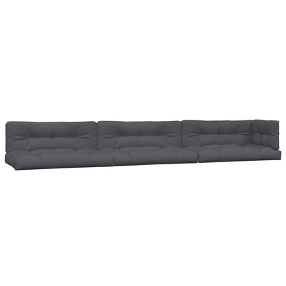 5-Delige Loungeset Pallet Met Kussens Massief Acaciahout Antraciet 1
