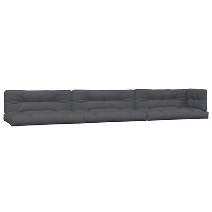 5-Delige Loungeset Pallet Met Kussens Massief Acaciahout Antraciet 1