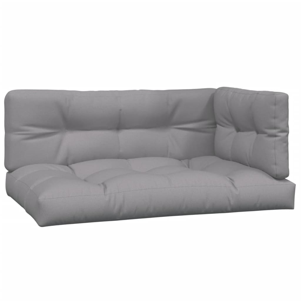 4-Delige Loungeset Pallet Met Kussens Massief Acaciahout Grijs 1