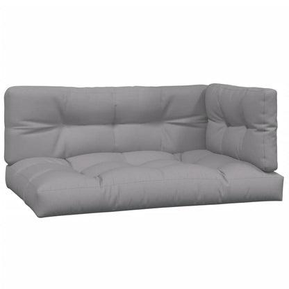 4-Delige Loungeset Pallet Met Kussens Massief Acaciahout Grijs 1