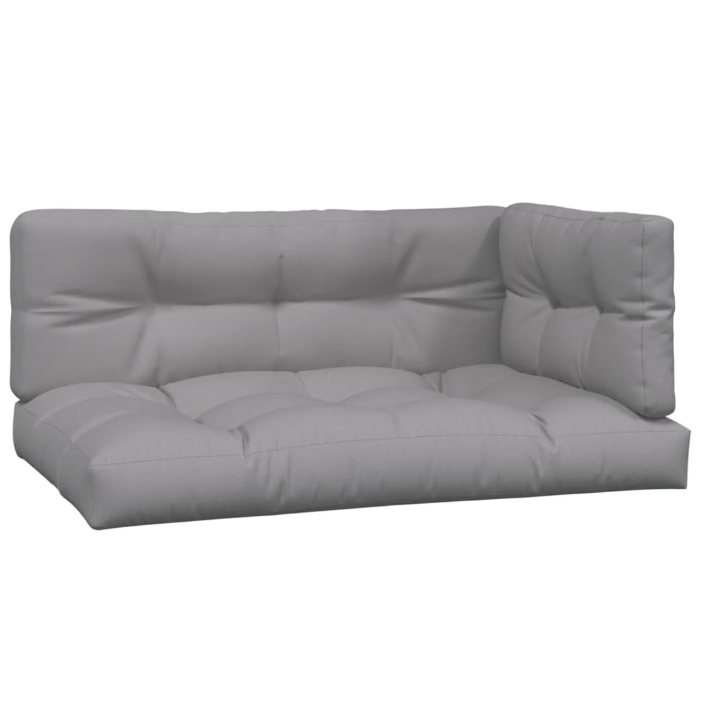 4-Delige Loungeset Pallet Met Kussens Massief Acaciahout Grijs 1