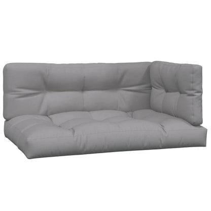 4-Delige Loungeset Pallet Met Kussens Massief Acaciahout Grijs 1