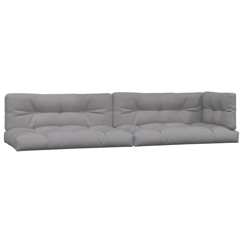 4-Delige Loungeset Pallet Met Kussens Massief Acaciahout Grijs 1