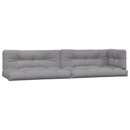 4-Delige Loungeset Pallet Met Kussens Massief Acaciahout Grijs 1