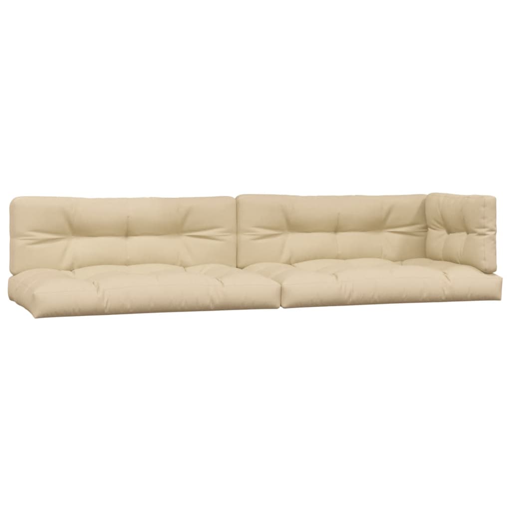 5-Delige Loungeset Pallet Met Kussens Massief Acaciahout Beige 1