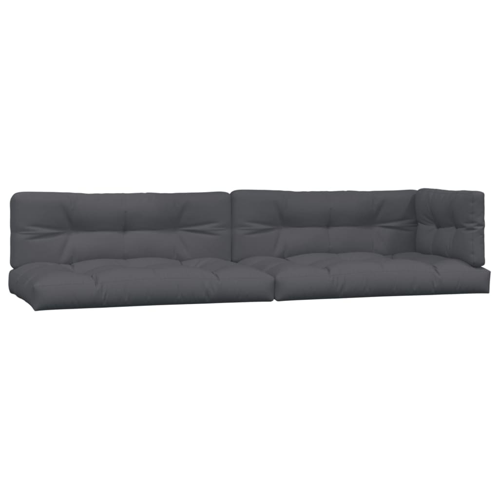 6-Delige Loungeset Pallet Met Kussens Massief Acaciahout Antraciet 1