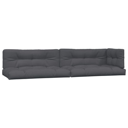 6-Delige Loungeset Pallet Met Kussens Massief Acaciahout Antraciet 1