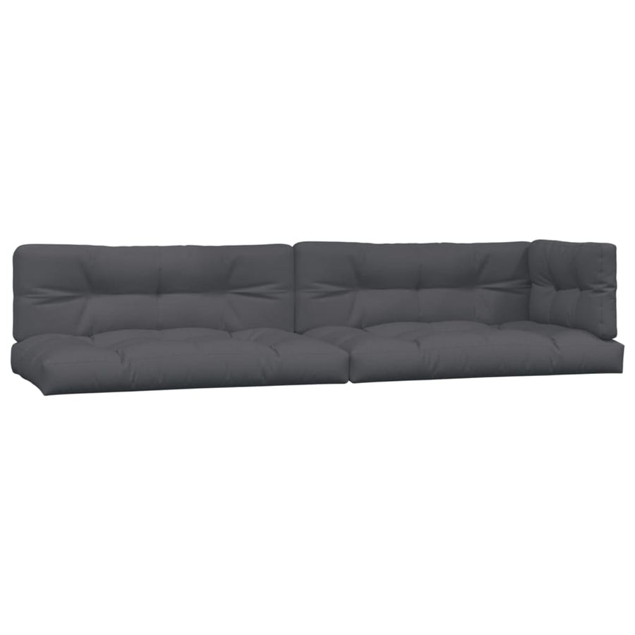6-Delige Loungeset Pallet Met Kussens Massief Acaciahout Antraciet 1
