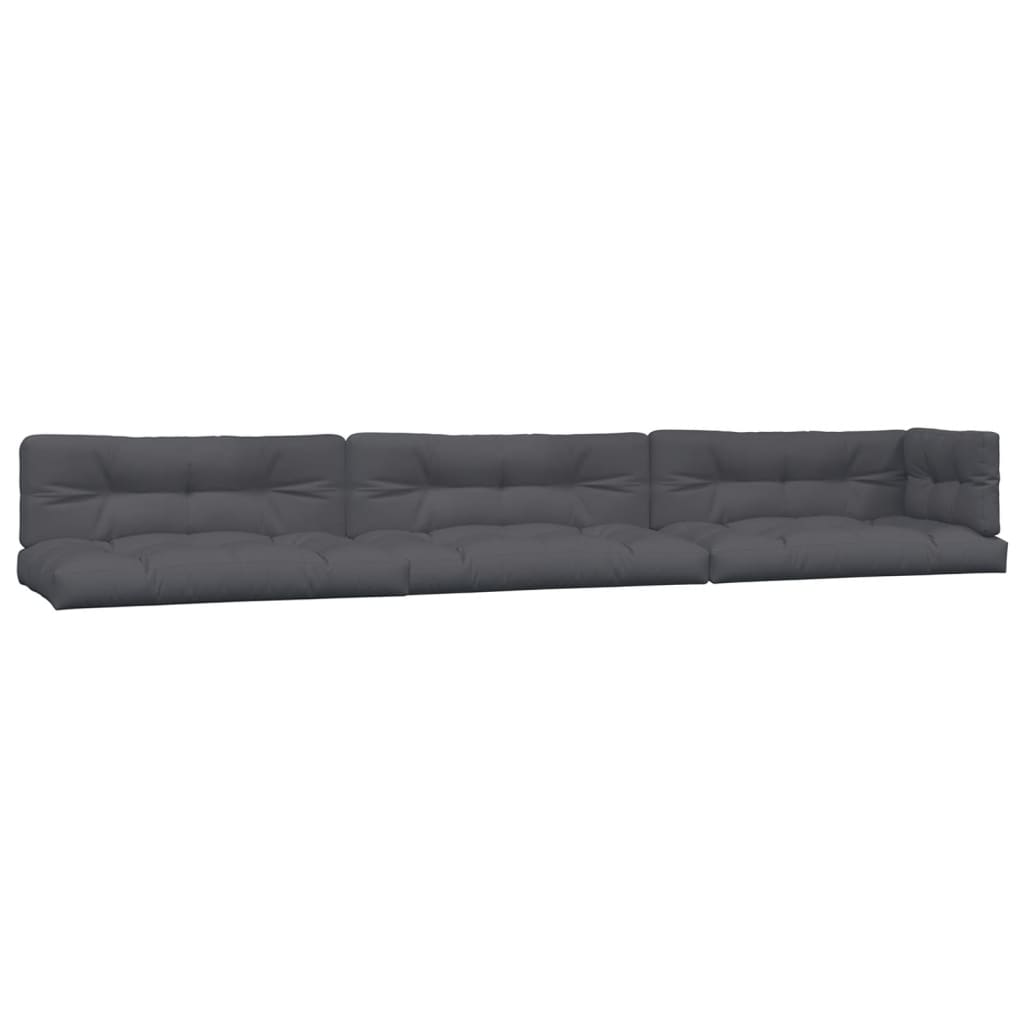 6-Delige Loungeset Pallet Met Kussens Massief Acaciahout Antraciet 1