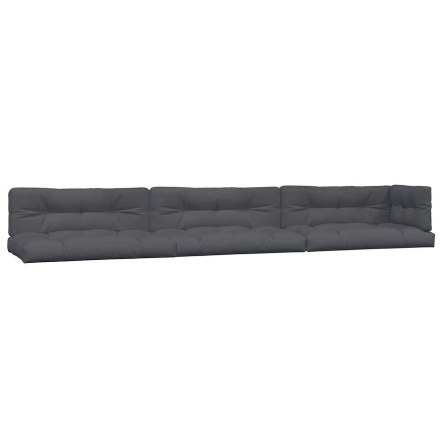 6-Delige Loungeset Pallet Met Kussens Massief Acaciahout Antraciet 1