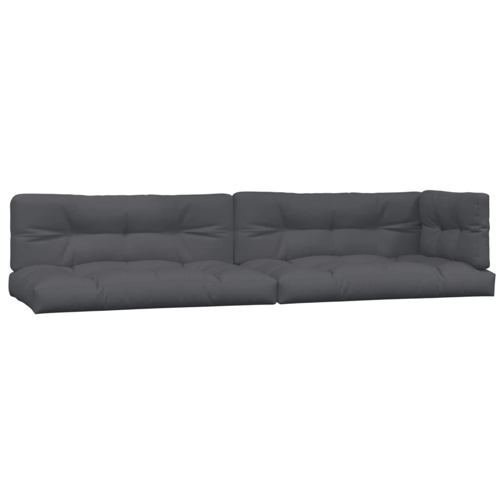 6-Delige Loungeset Pallet Met Kussens Massief Acaciahout Antraciet 1