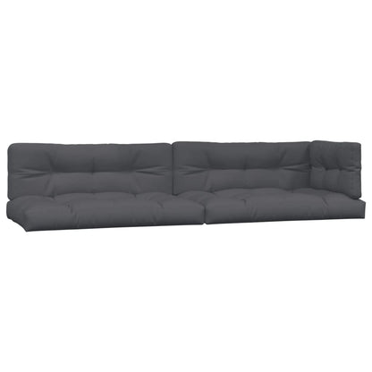 6-Delige Loungeset Pallet Met Kussens Massief Acaciahout Antraciet 1