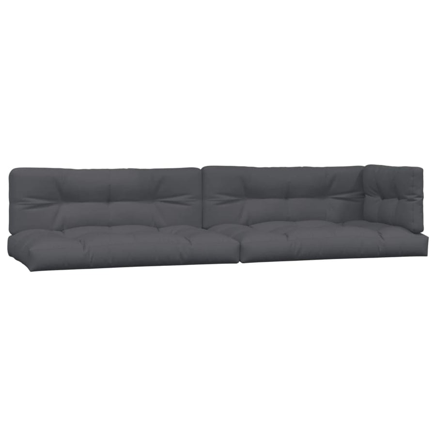 6-Delige Loungeset Pallet Met Kussens Massief Acaciahout Antraciet 1