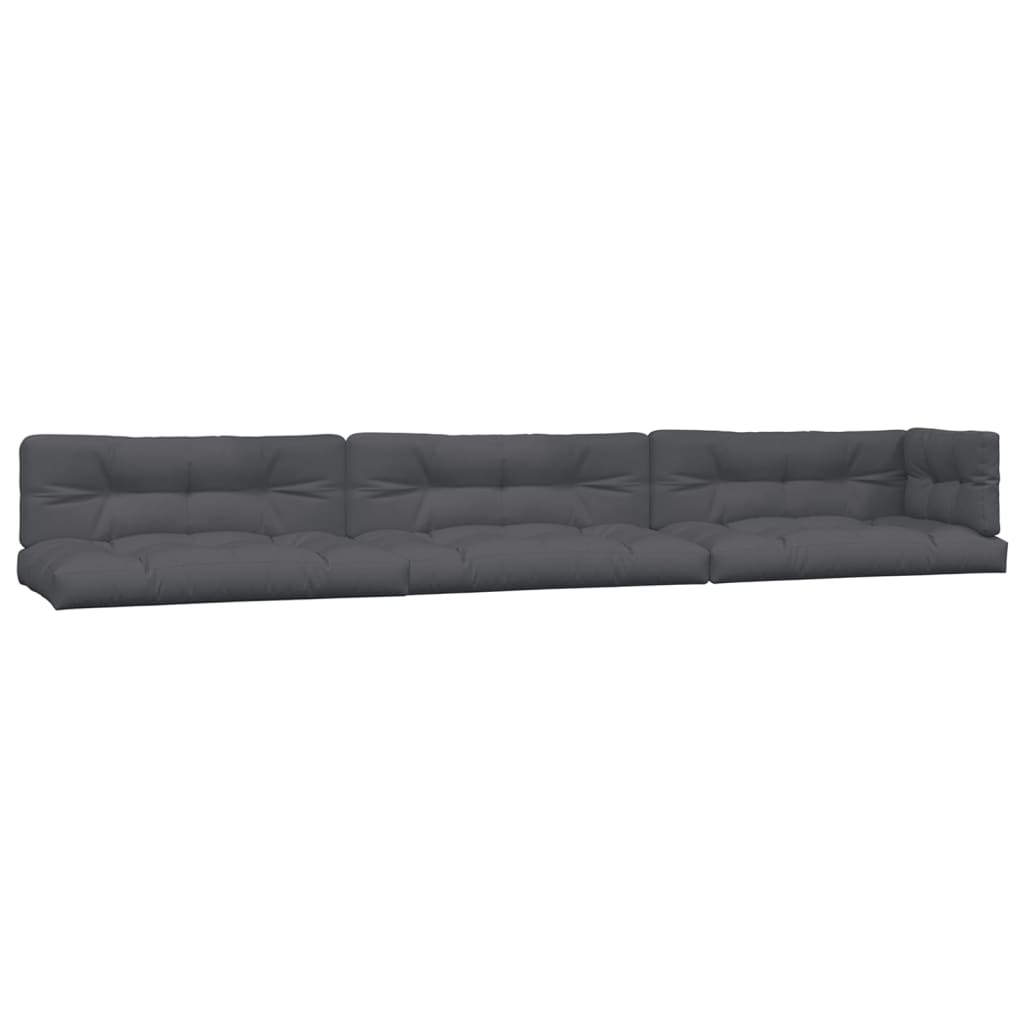 6-Delige Loungeset Pallet Met Kussens Massief Acaciahout Antraciet 1