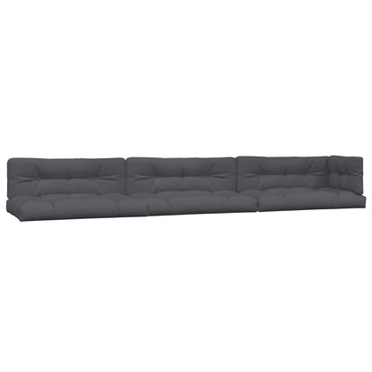 6-Delige Loungeset Pallet Met Kussens Massief Acaciahout Antraciet 1