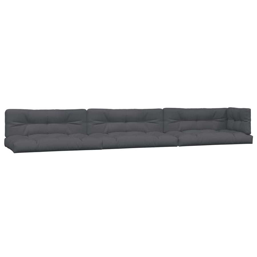 6-Delige Loungeset Pallet Met Kussens Massief Acaciahout Antraciet 1