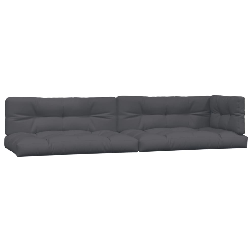 6-Delige Loungeset Pallet Met Kussens Massief Acaciahout Antraciet 1