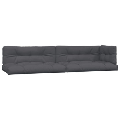 6-Delige Loungeset Pallet Met Kussens Massief Acaciahout Antraciet 1