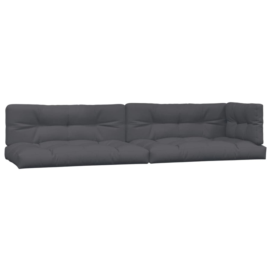 6-Delige Loungeset Pallet Met Kussens Massief Acaciahout Antraciet 1