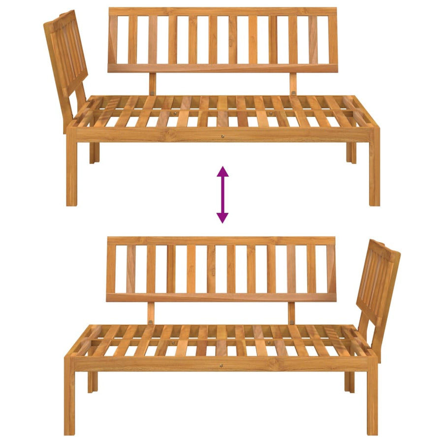 Tuinhoekbank pallet massief acaciahout