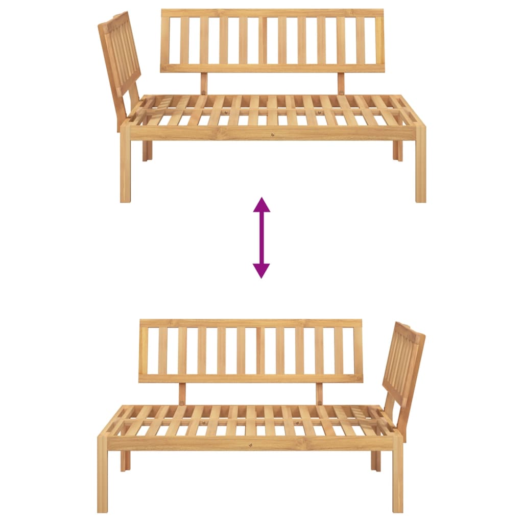 Tuinhoekbank pallet massief acaciahout