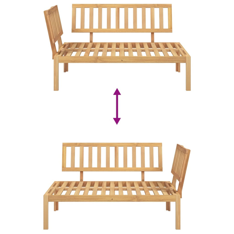 Tuinhoekbank pallet massief acaciahout
