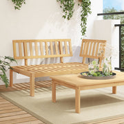 Tuinhoekbank massief acaciahout 133x92x69 cm