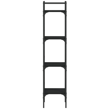 Boekenkast 4-Laags 35X30X38,5 Cm Bewerkt Hout 35 x 30 x 138.5 cm Zwart