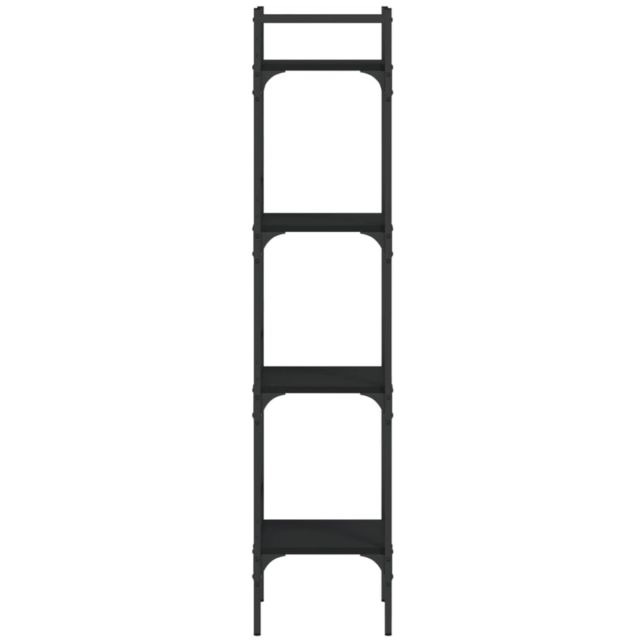 Boekenkast 4-Laags 35X30X38,5 Cm Bewerkt Hout 35 x 30 x 138.5 cm Zwart