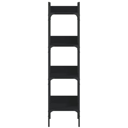 Boekenkast 4-Laags 35X30X38,5 Cm Bewerkt Hout 35 x 30 x 138.5 cm Zwart