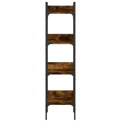 Boekenkast 4-Laags 35X30X38,5 Cm Bewerkt Hout 35 x 30 x 138.5 cm Gerookt eiken