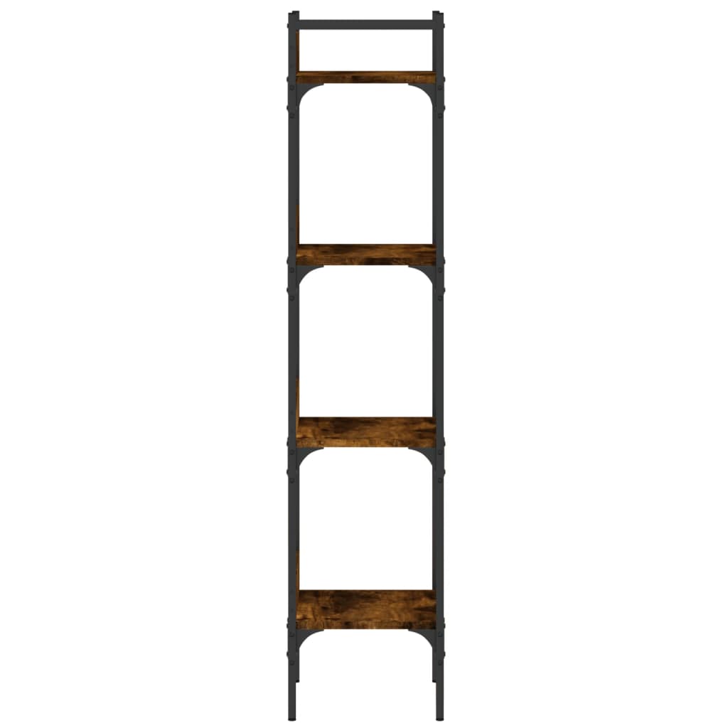 Boekenkast 4-Laags 35X30X38,5 Cm Bewerkt Hout 35 x 30 x 138.5 cm Gerookt eiken