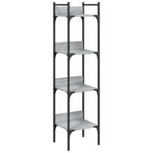 Boekenkast 4-Laags 35X30X38,5 Cm Bewerkt Hout 35 x 30 x 138.5 cm Grijs sonoma