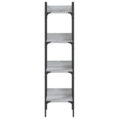Boekenkast 4-Laags 35X30X38,5 Cm Bewerkt Hout 35 x 30 x 138.5 cm Grijs sonoma