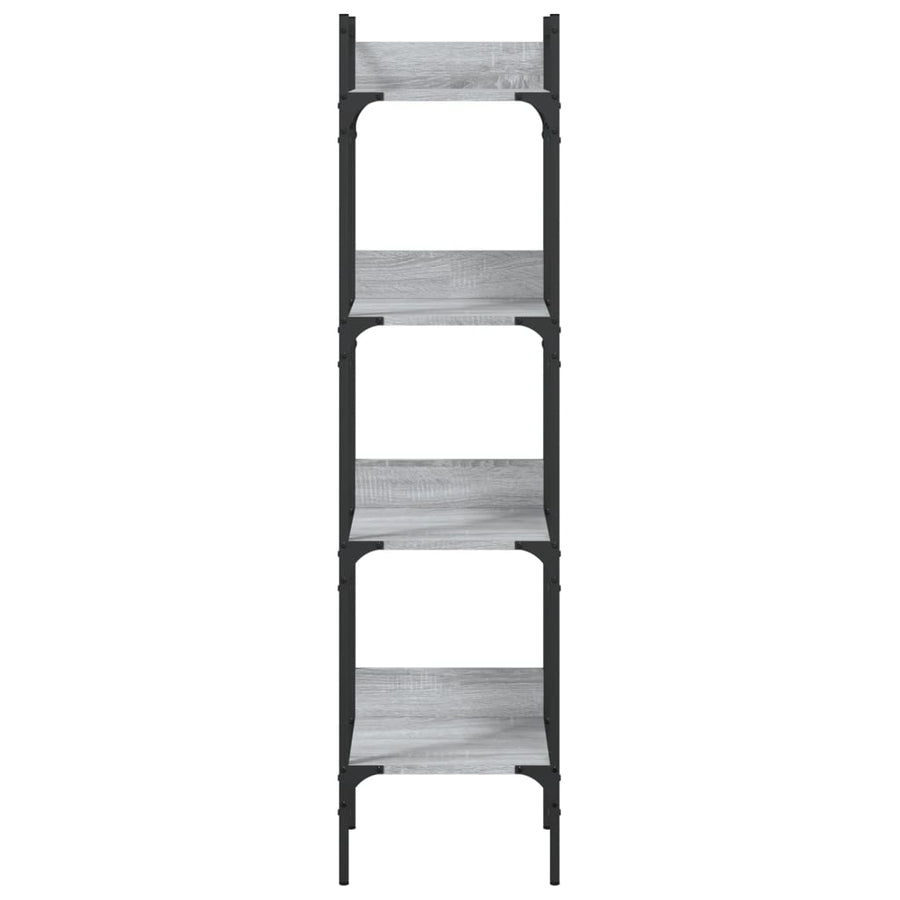 Boekenkast 4-Laags 35X30X38,5 Cm Bewerkt Hout 35 x 30 x 138.5 cm Grijs sonoma