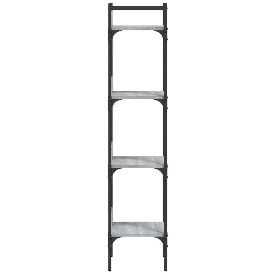 Boekenkast 4-Laags 35X30X38,5 Cm Bewerkt Hout 35 x 30 x 138.5 cm Grijs sonoma