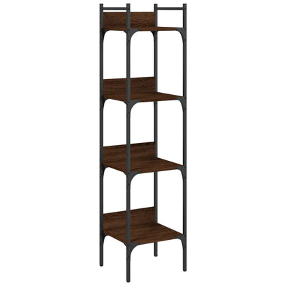 Boekenkast 4-Laags 35X30X38,5 Cm Bewerkt Hout Bruineikenkleur 35 x 30 x 138.5 cm bruin eikenkleur
