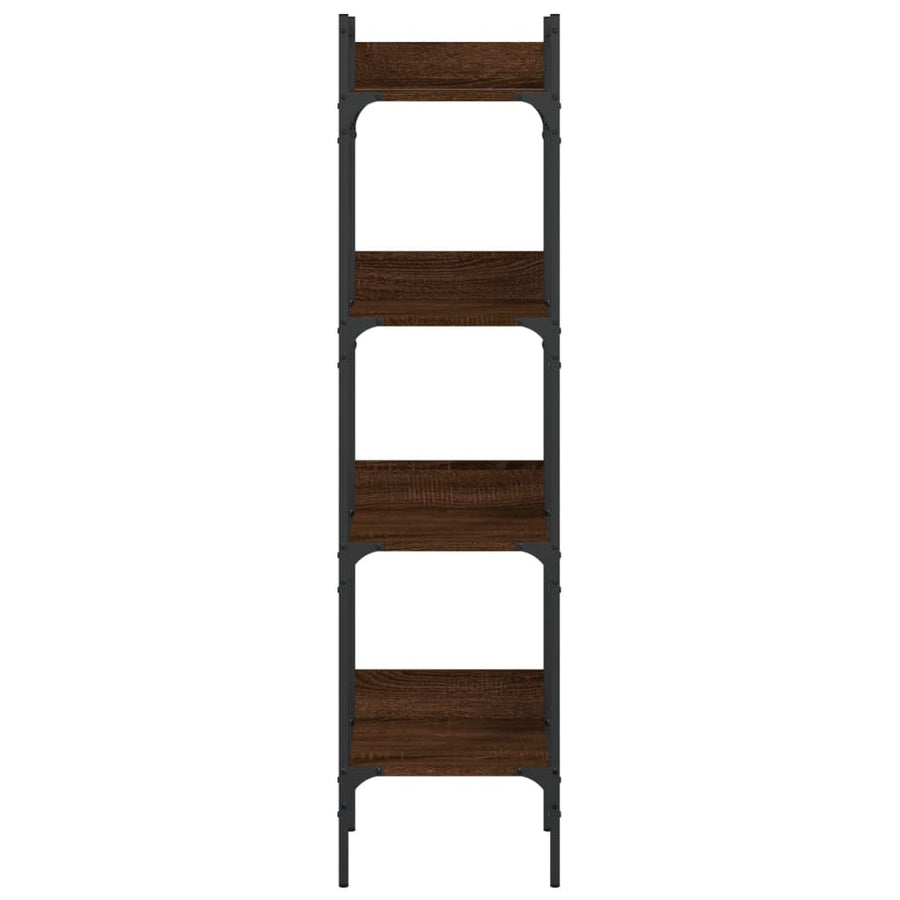 Boekenkast 4-Laags 35X30X38,5 Cm Bewerkt Hout Bruineikenkleur 35 x 30 x 138.5 cm bruin eikenkleur