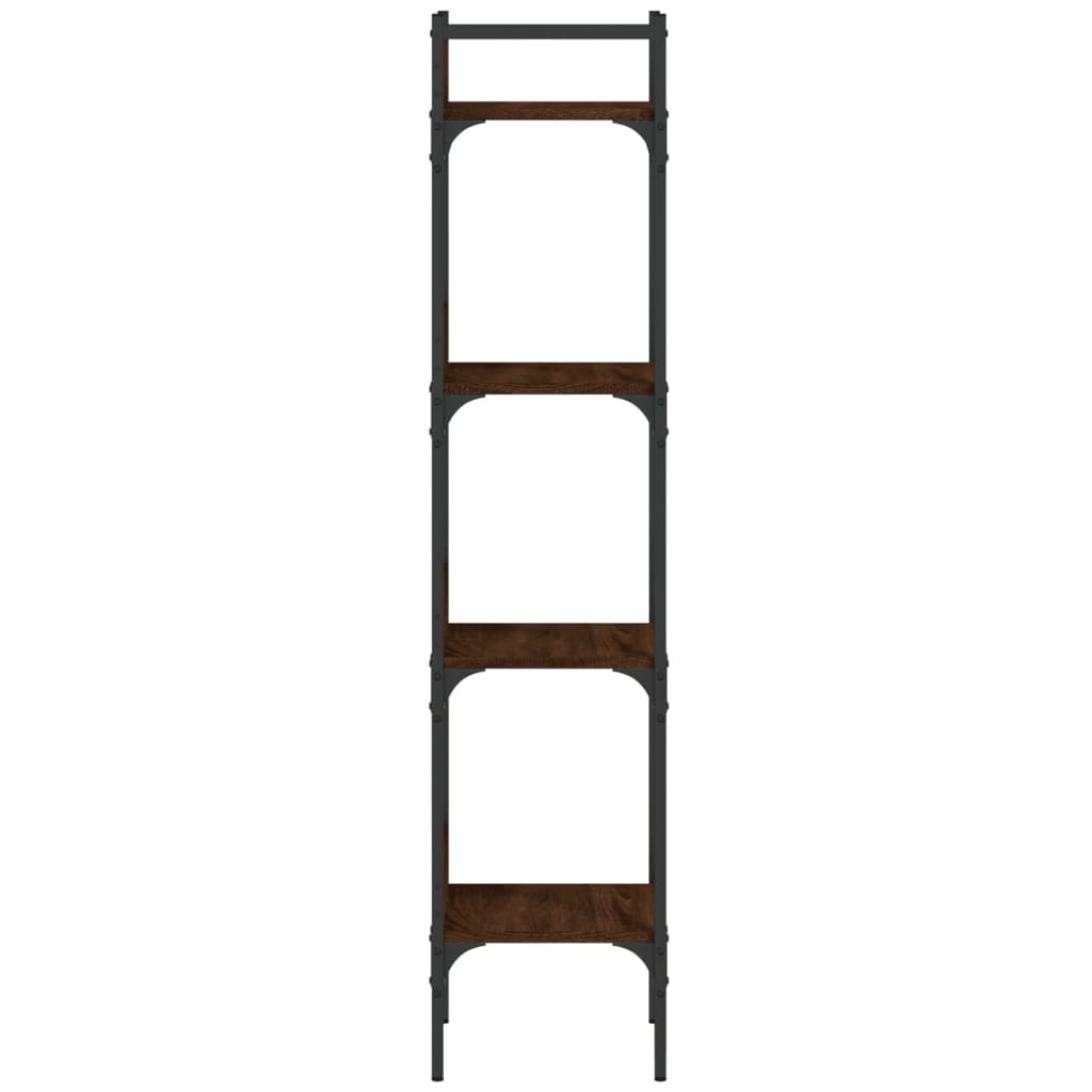 Boekenkast 4-Laags 35X30X38,5 Cm Bewerkt Hout Bruineikenkleur 35 x 30 x 138.5 cm bruin eikenkleur