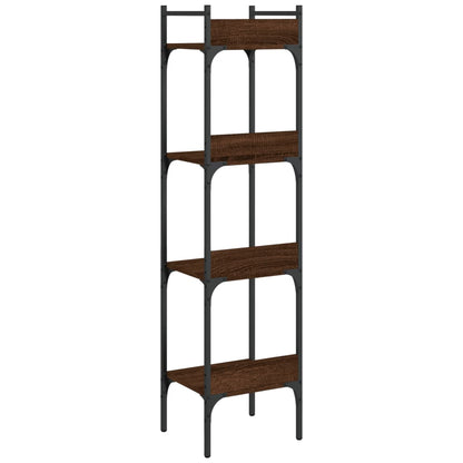 Boekenkast 4-Laags 35X30X38,5 Cm Bewerkt Hout Bruineikenkleur 35 x 30 x 138.5 cm bruin eikenkleur