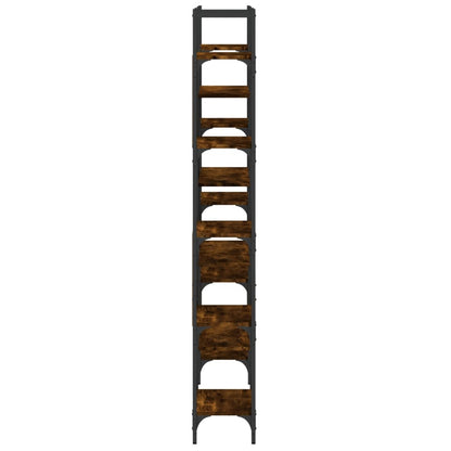 Boekenkast 155,5X24X166,5 Cm Bewerkt Hout Kleurig Gerookt eiken